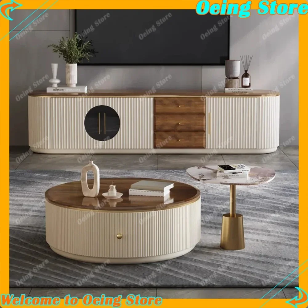 Minimalist Luxury Rooms Tv Stands Long Large Standing Storage Mueble Tv Ground Design Modern Drawers Living Room Home Furniture