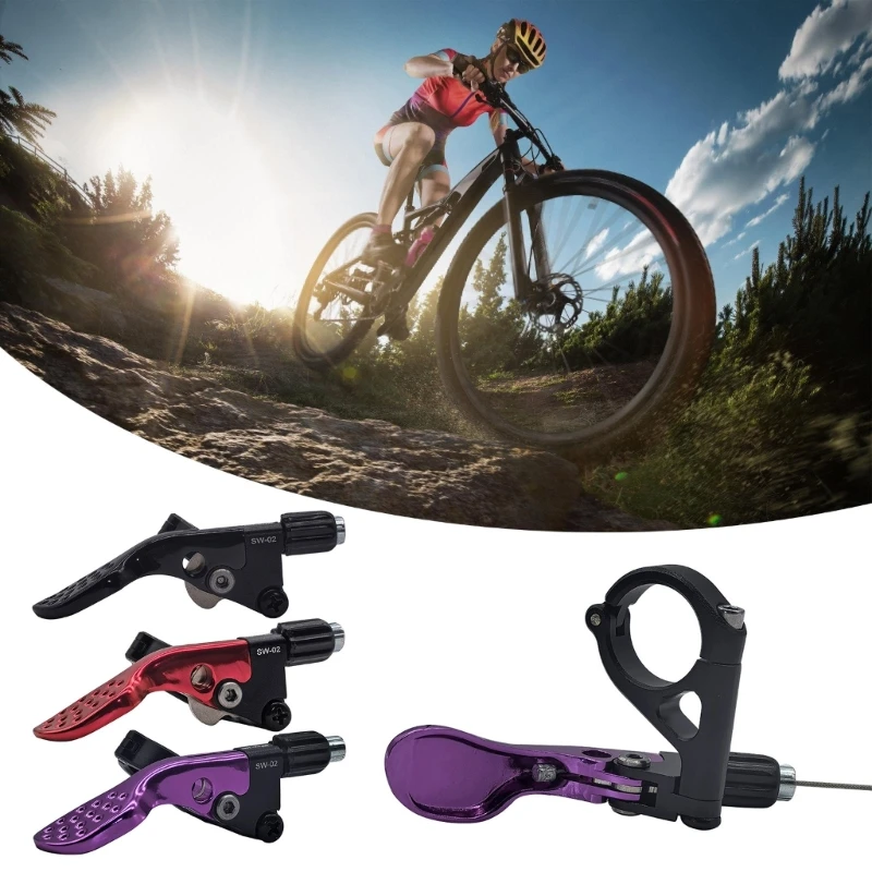 Bicycles Seatpost Dropper Remote Lever Road Bike Seats Tube Switches Height Cable Adjustable Lever for 22.2mm Handlebars