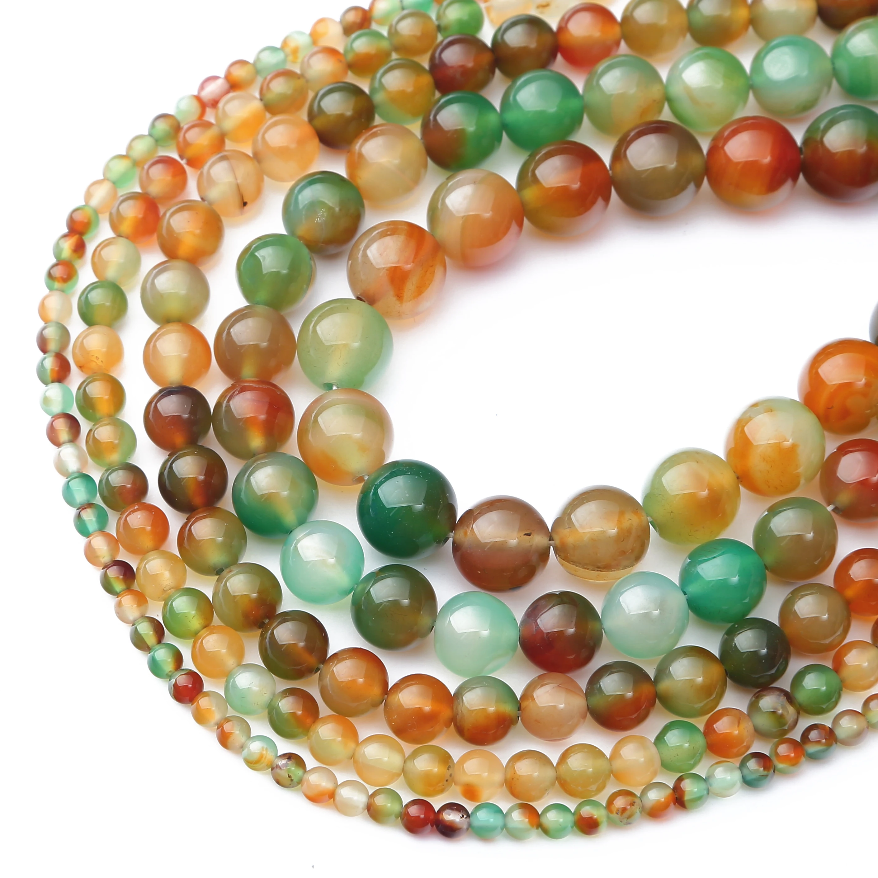 

4/6/8/10/12mm Natural Stone Beads Peacock Agate Round Loose Beads For DIY Necklace Bracelat Accessories Jewelry Making