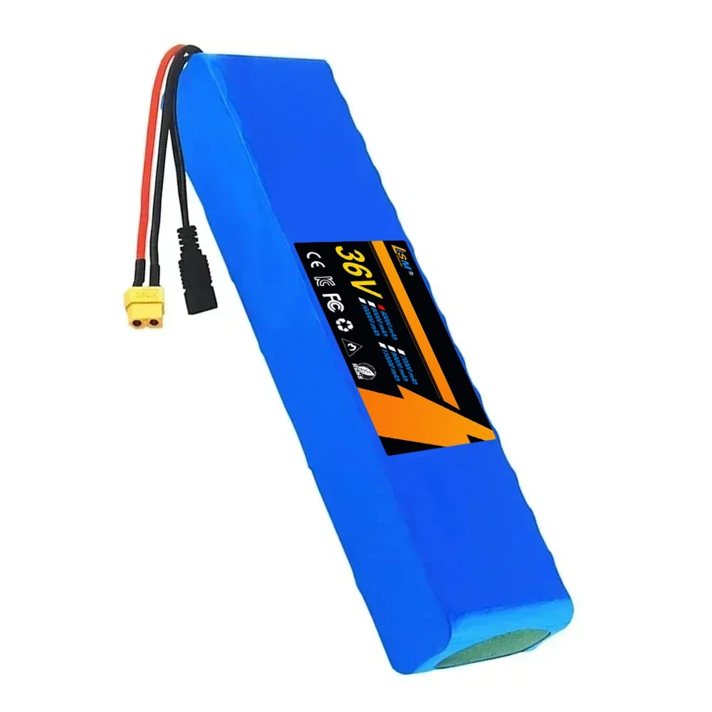 10S3P 36V  battery battery pack 18650 lithium ion battery 500W high power and large capacity42Vmotorcycle scooter XT60 plug