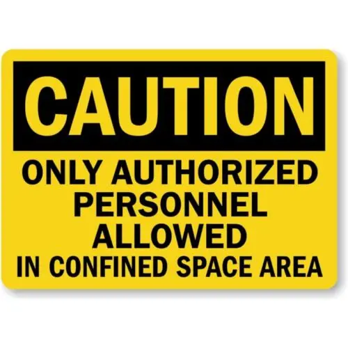 Authorized Personnel Caution Aluminum Weatherproof Sign p904-Aluminum