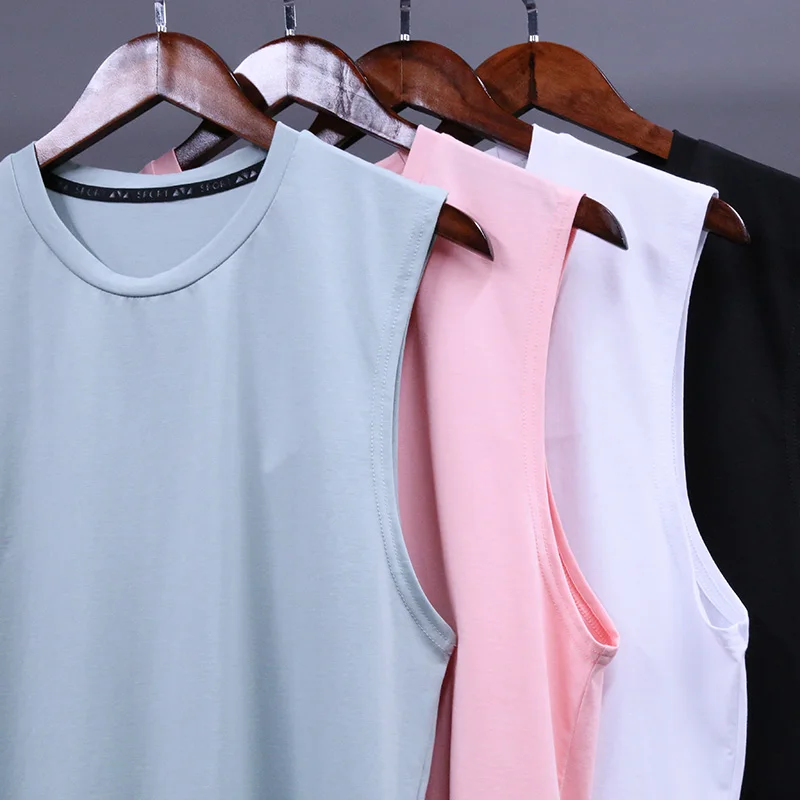 Sports Vest Men Summer Loose Breathable Quick-drying Stretch Casual Running Basketball Fitness Training Sleeveless T-shirt