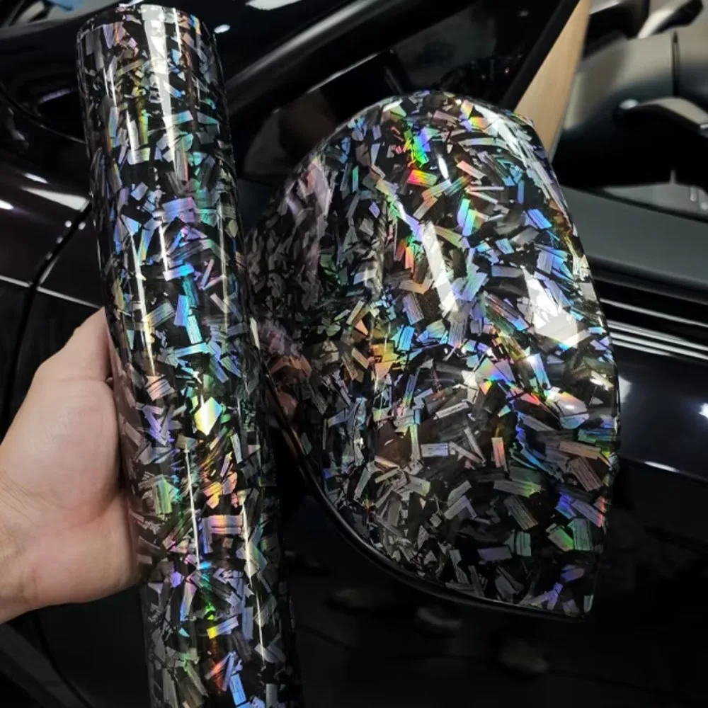 New 50x30CM Carbon Fiber Vinyl Film High Gloss Matte 3D/6D Effect Wrap Foil Sticker Forged Carbon Fiber Car Interior Sticker