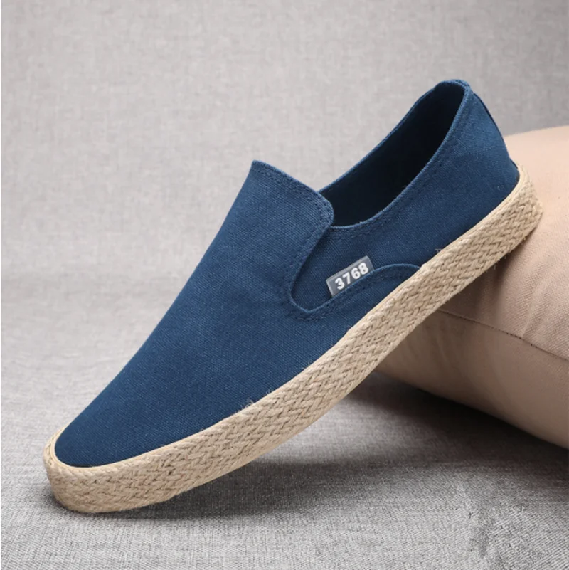 

Spring Autumn Fashion Men's Casual Slip Espadrilles Comfortable round Toe Synthetic Leather Upper Rabbit Fur Lined Shoes