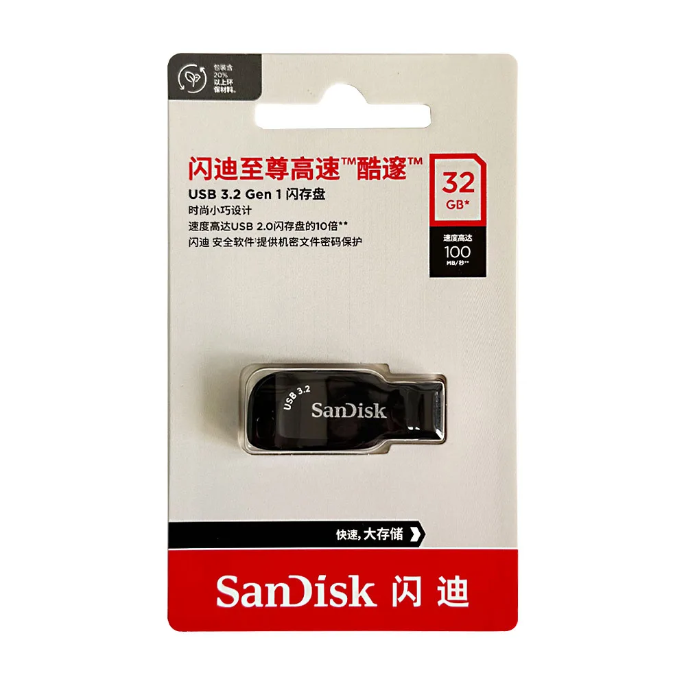 Chiavetta USB SanDisk USB 3.2 Mini Pendrive CZ410 256 GB 128 GB 64 GB 32 GB Pen Drive Velocità di lettura fino a 100 m/s Memory Stick U Dis