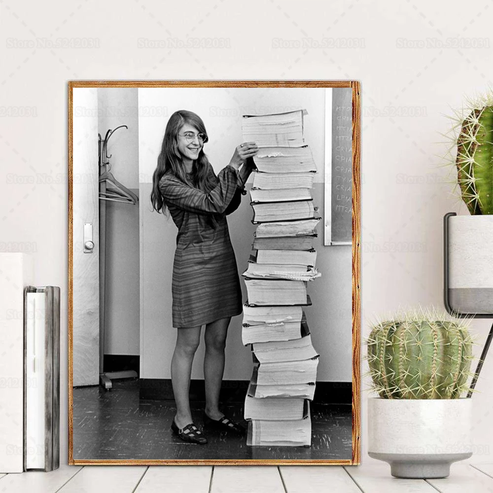 ملصق رمز المصدر من مارغريت هاميلتون 11 ، لوحة قماشية لأبولو 11 ، مهندس ، مارغريت هاميلتون ، لوحة جدارية #1