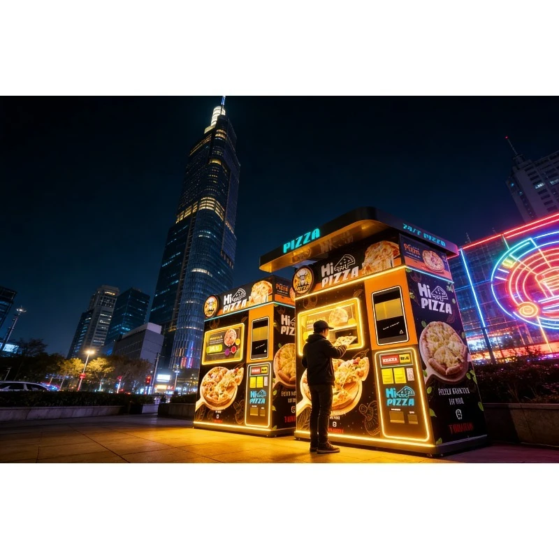 Fully Automatically Indoor Hot Food Frozen Food Commercial Vending Machine Automatic Smart Pizza Vending Machine