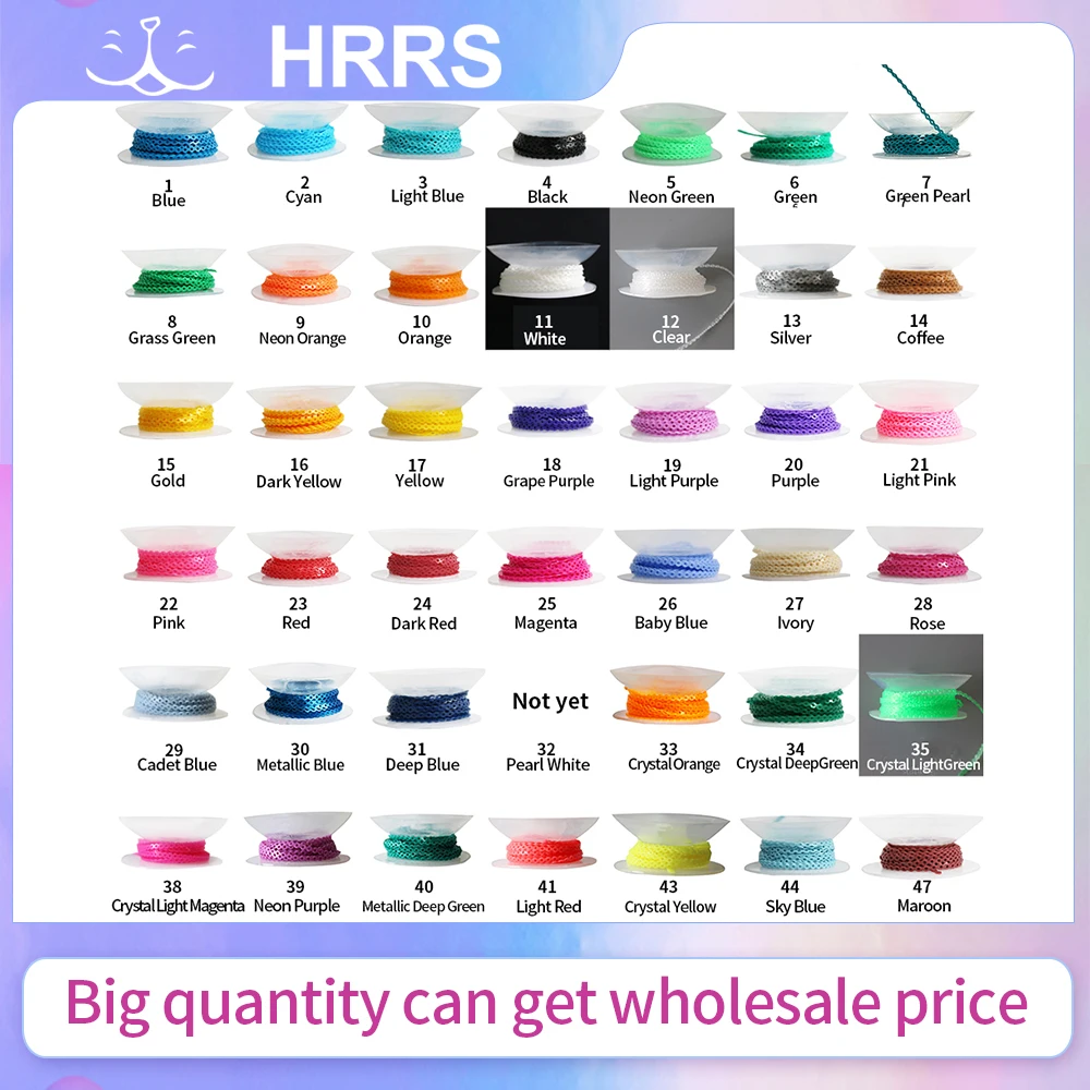 1Roll 15Feet  Dental Elastic Power Chain Orthodontic Rubber Chain Continous Type Chain 48Colors