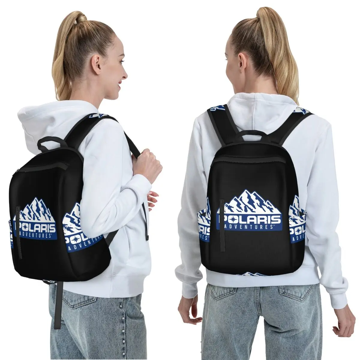 Polaris Logo Backpack Daypack Large Capacity Kids BookBag School Bag Shoulder Bags for Men Women