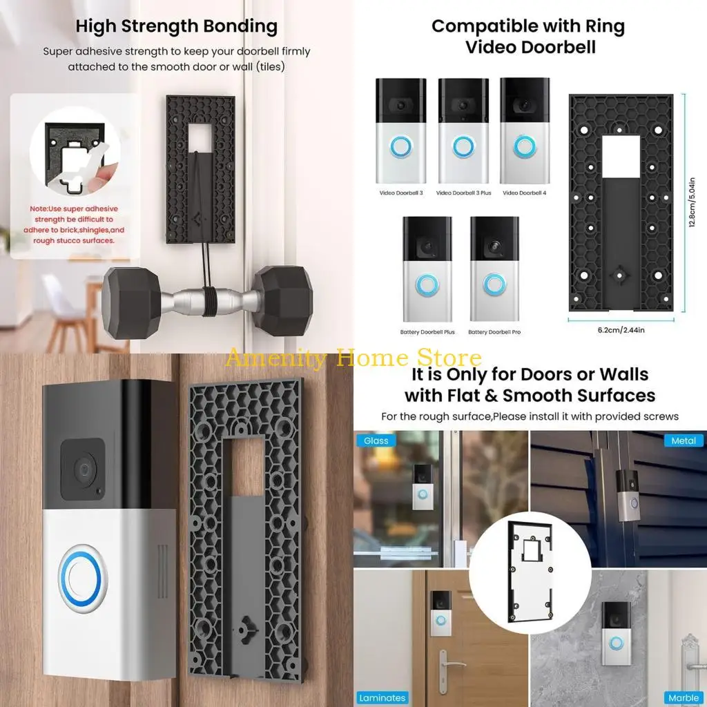 

F26C Without Drilling Ringing Doorbell Holders for Battery Doorbell Plus and Video Doorbell 3 3 Plus 4 Easy Installion