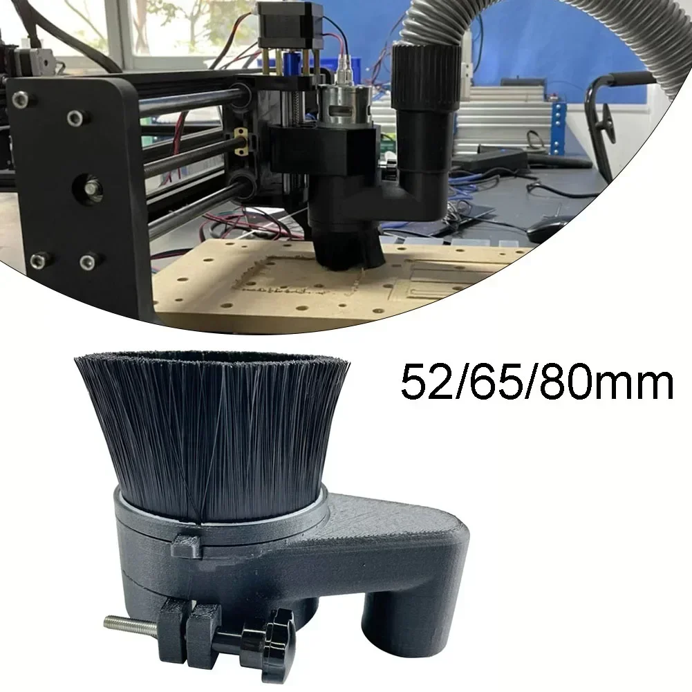 CNC 스핀들 브러시 진공 청소기 조각 기계 집진기 커버, 강모 길이 60mm CNC 도구, 52mm, 65mm, 80mm