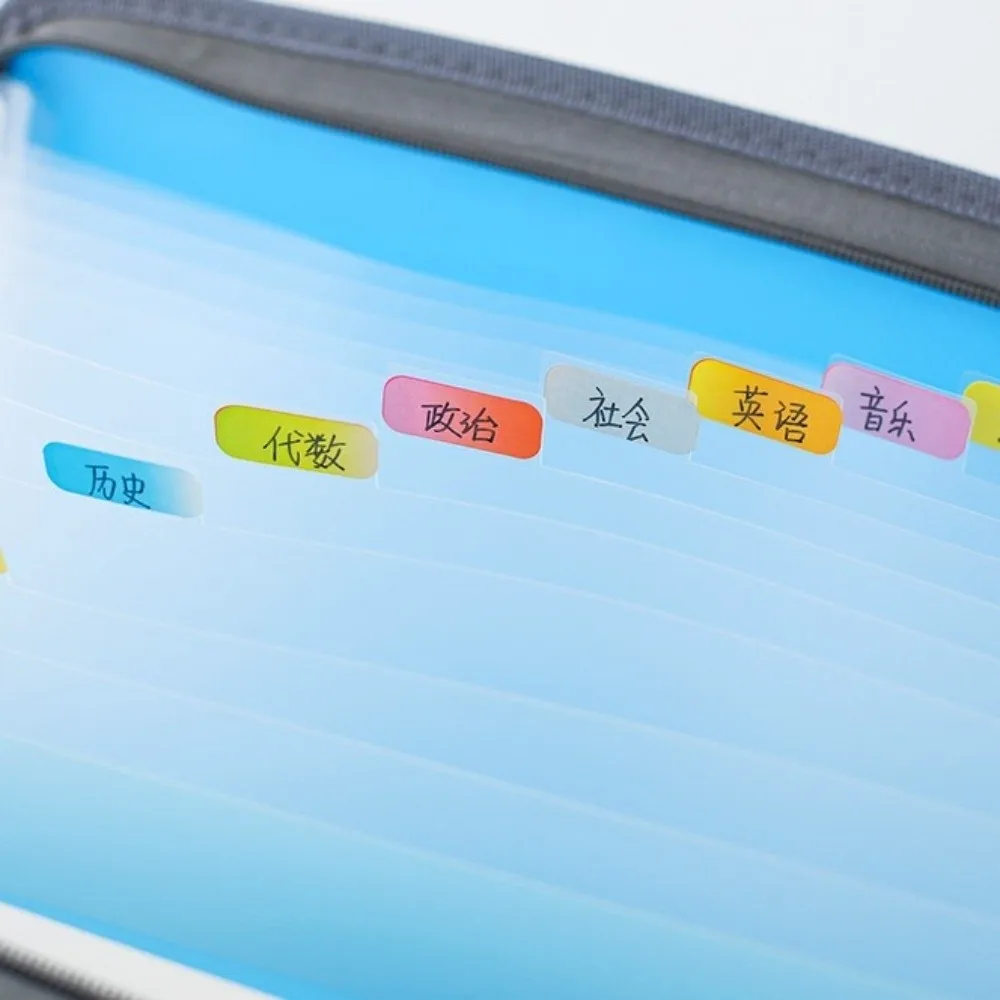 

13 Pockets Expanding File Folder A4 Front Pencil Pouch Accordion File Organizer Portable Multi-layer Document Storage Bag