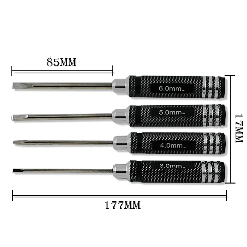 slotted Screw Driver 3.0/4.0/5.0/6.0mm Screwdriver Kit for RC Helicopter Drone Aircraft Repair Tool Helicopter Wrench