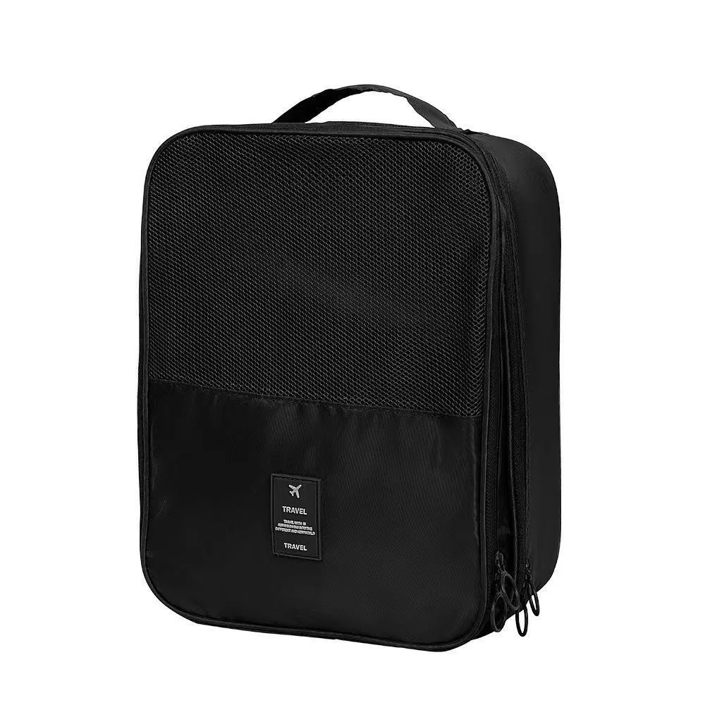 

Двухслойная сумка для хранения обуви, дышащая сетка с карманом, дорожная сумка для обуви, подвесная сумка для упаковки обуви большой вместимости, сумка для багажа