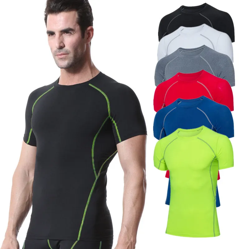 Men PRO Sport T Shirts Compression Boy Exercise Perspiration Tights Cycling Basketball Training Fitness Running Top Sweatshirts