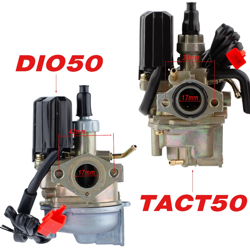 17mm Carburetor For Honda 50 TACT 50 Stroke 50cc Dio 50 AF24 2-Storke Motorcycle Carburetor