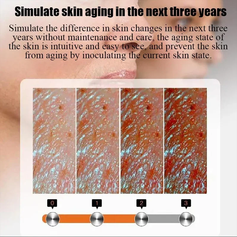 Mini 3D Skin Analyzer Face Scanner - Portable UV Light Pigmentation, Acne, Sunburn and Spot Detection, Smart Beauty Device