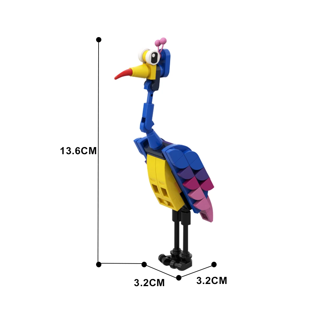 Gobricks MOC Anime Colorful Giant Bird kevinedss Building Block set Travelings Movie Animal Bird Education Brick Toys Kids Gift