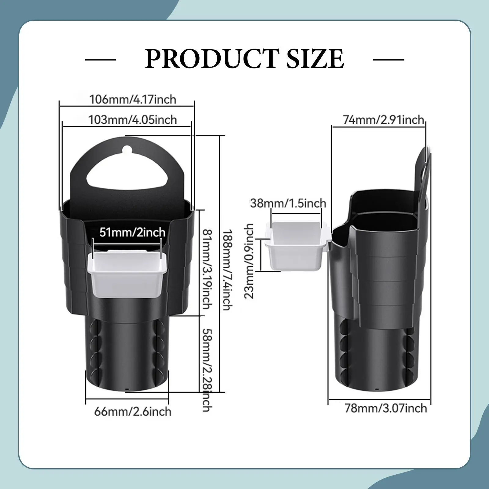 Car French Fry Holder with Sauce Cup Auto Storage Box Universal Interior Organizer for Fast Food Lovers