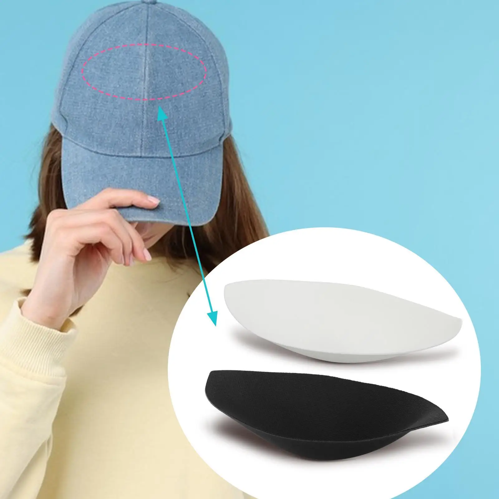 

Baseball Cap Insert Shaper Universal Accessories Washable Lightweight Comfortable Cap Inner Liner Hat Shaper Insert Sweat Liner