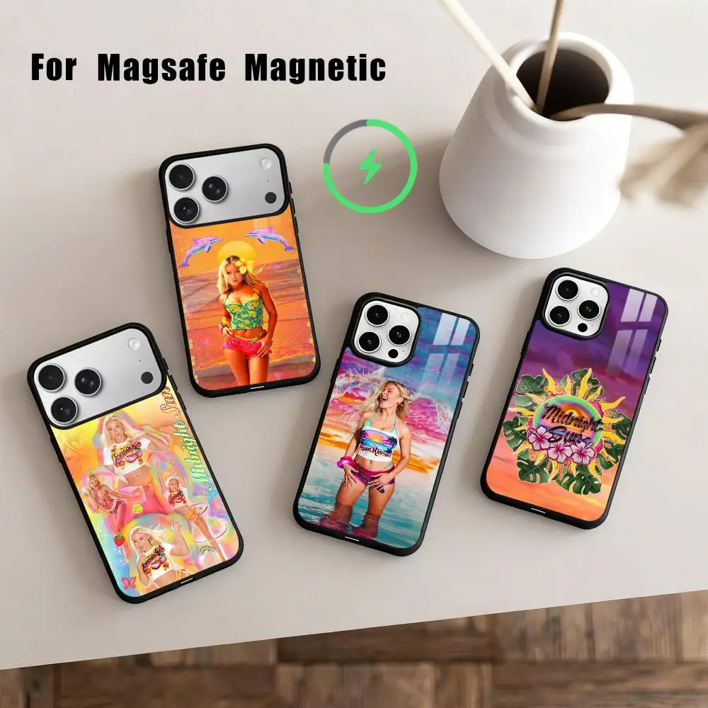 

M-Midnight Sun Z-Zara L-Larsson Phone Case For iPhone17,16,15,14,13,12,11 Plus,For Magnetic Wireless Charge Cover