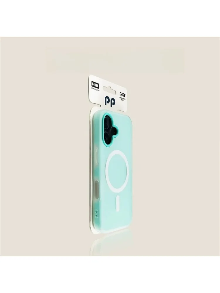 Etui na telefon z efektem skóry w jednolitym kolorze, kompatybilne z MagSafe, do iPhone 17 Air 16 Pro Max 15 14 13 12 11, modne etui z TPU na tył telefonu. — 2
