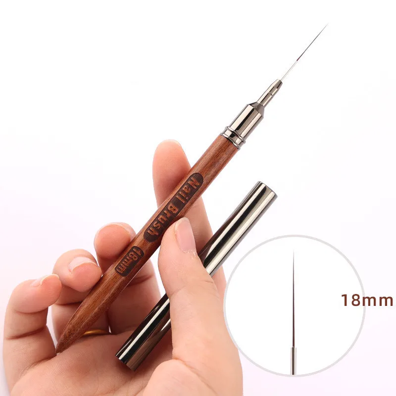 แปรงเพ้นท์ลายเส้น 1/5 ชิ้น ด้ามไม้ทรงกลม สำหรับงานศิลปะ DIY วาดเส้น ลายเส้น ดอกไม้ ปากกาเพ้นท์เจล UV