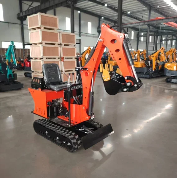 

0.8-ton small excavator 8.6kW 636kg hydraulic rubber track CE EPA for farm garden excavation and trenching