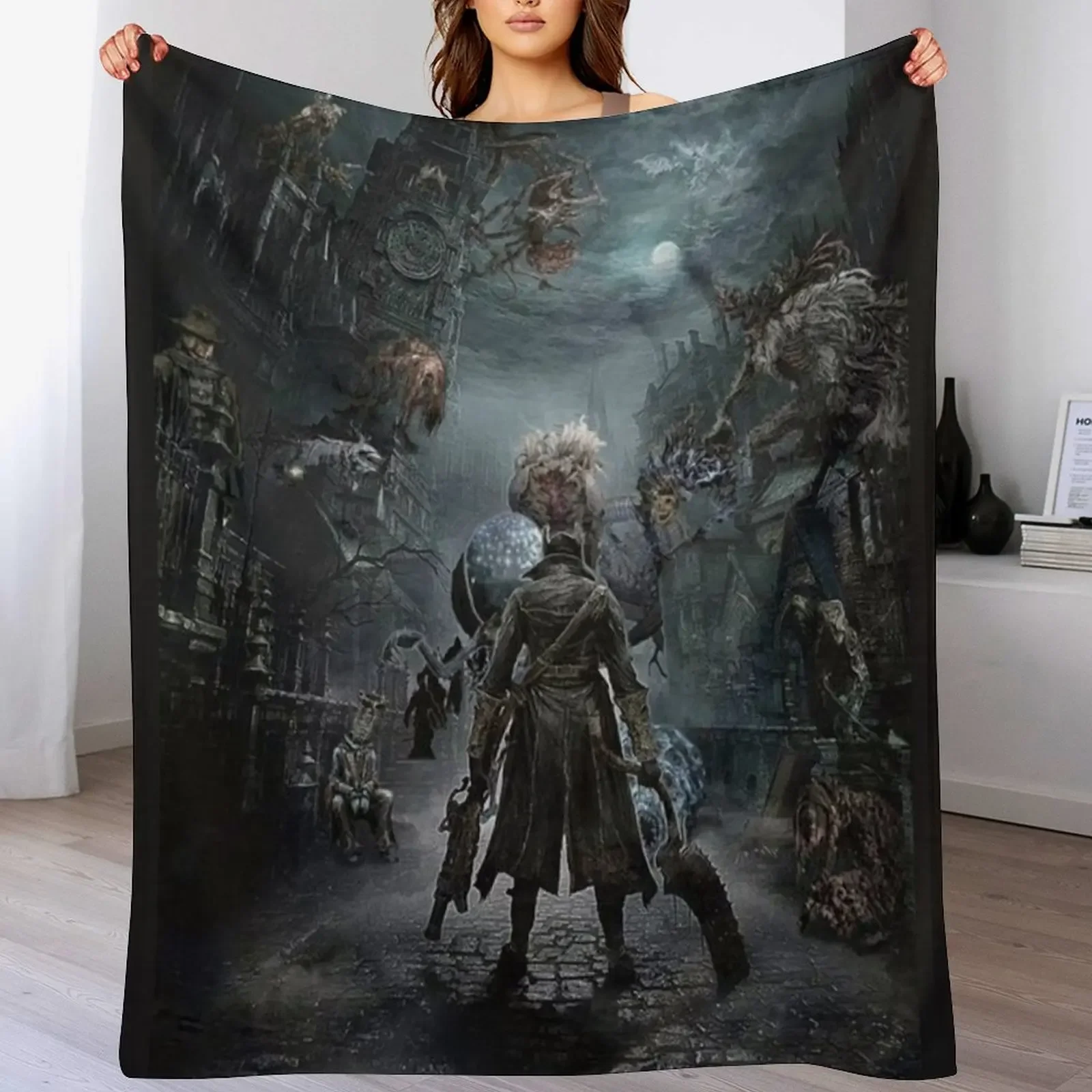

Bloodborne Throw Blanket Large Bed Thins Fashion Sofas Blankets