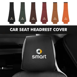 Car Suede Headrest Cover Seat Cushion Auto Interior Accessory For Smart Fortwo 451 450 453 Forfour Cabrio Crossblade ROADSTER