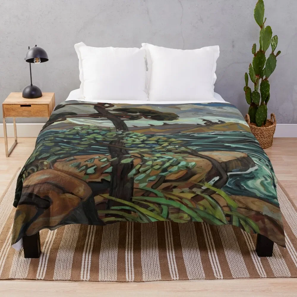 

Arthur Lismer, A September Gale, Georgian Bay Throw Blanket Decorative Beds Decoratives Blankets