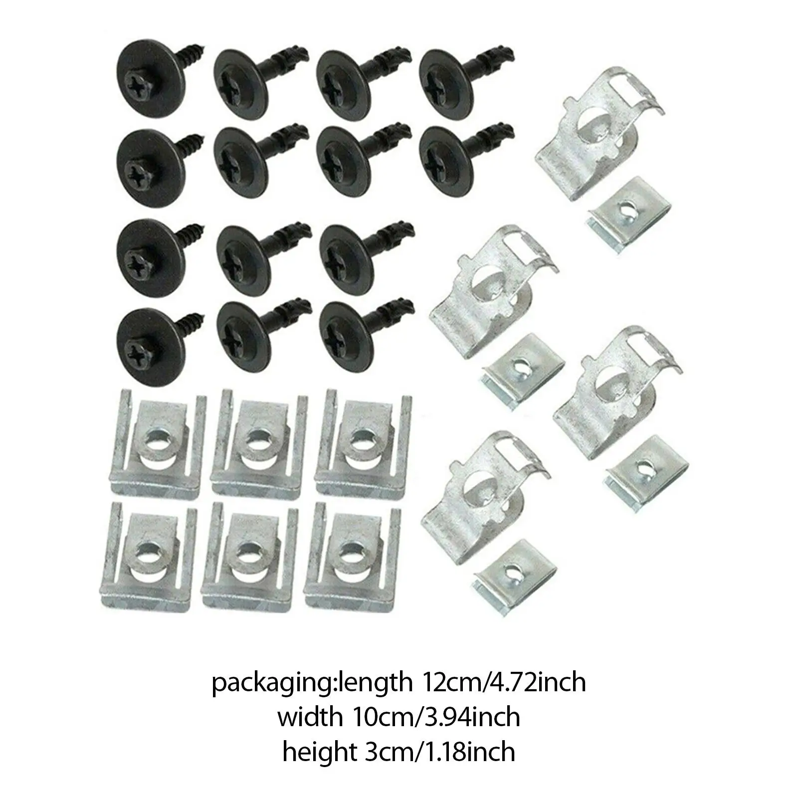 28 piezas de Clips de fijación de la bandeja inferior del motor, Kit de tornillos, piezas de repuesto de durabilidad, accesorio profesional Premium, reemplazo para Audi A5