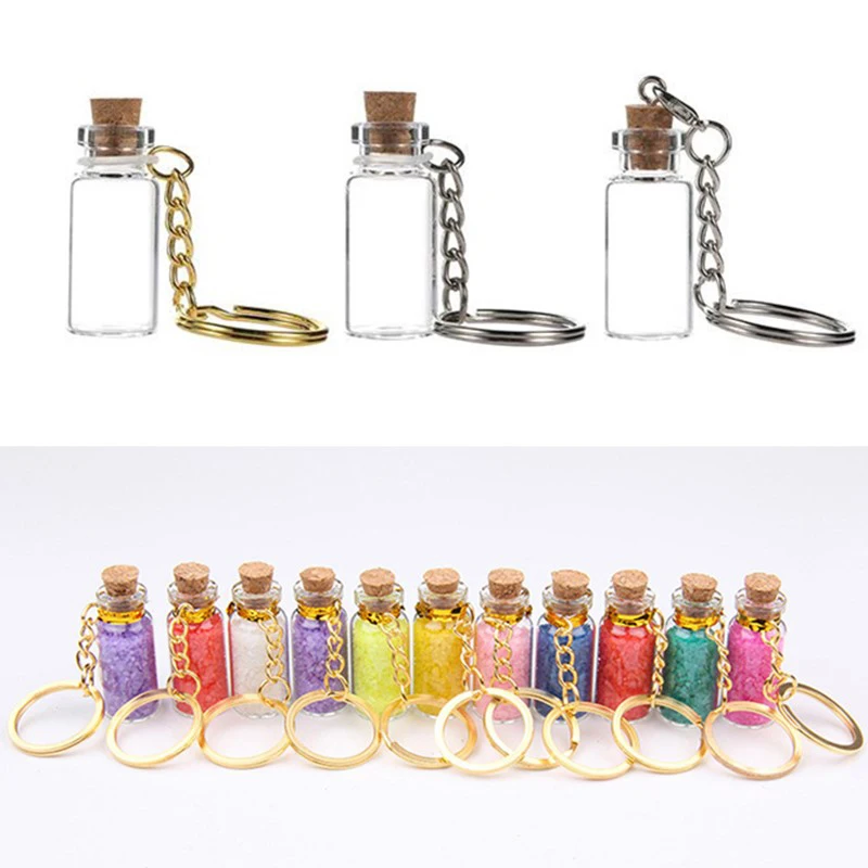 1/5PCS Transparent Mini Glass Bottle Cork DIY Decoration Exquisite Drifting Wishing Message Cute Jars Containers Gifts 2ML