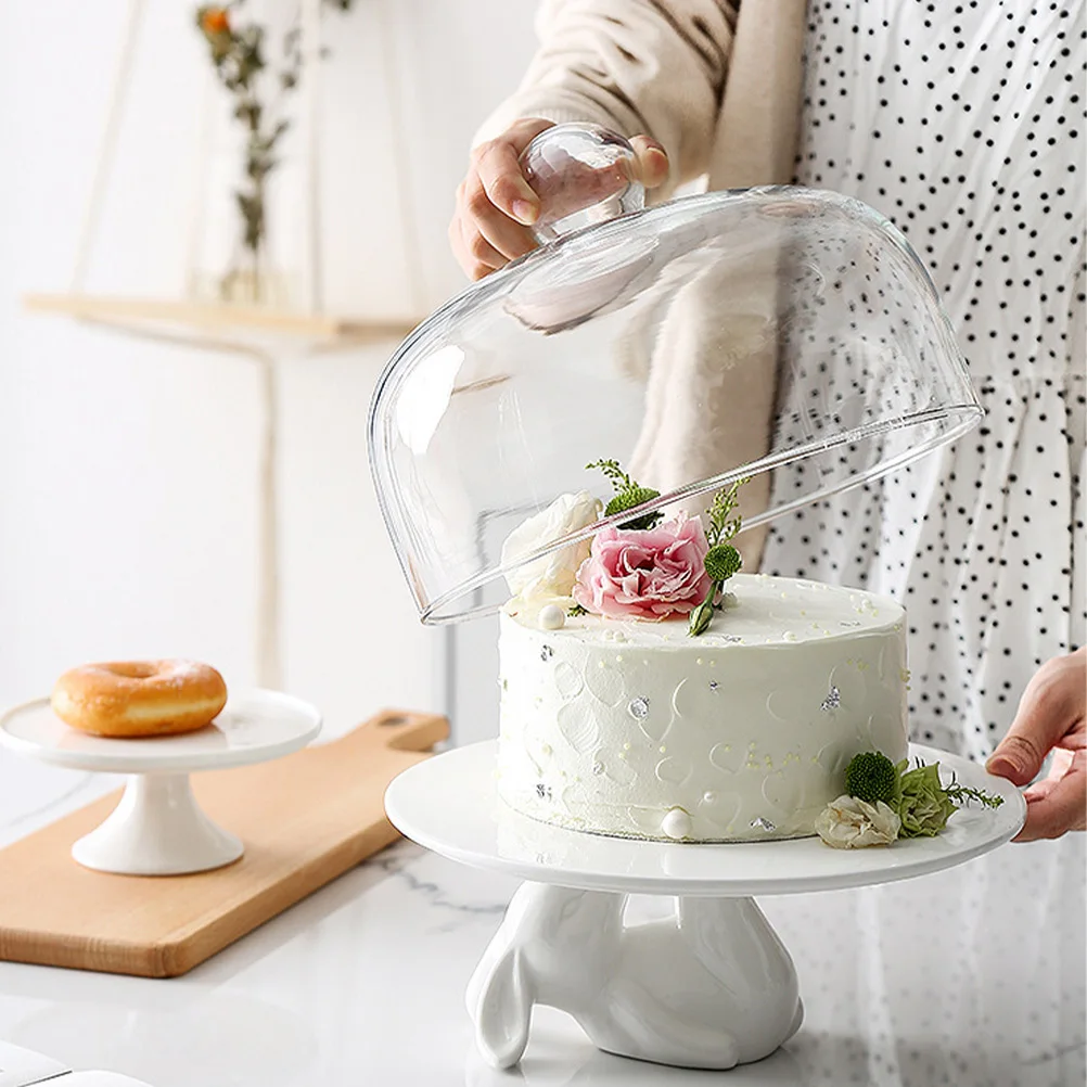 

White Creative Cake Display Stand High Base Dessert Tray Perfect for Party and Celebration Table Decoration Cake Stand