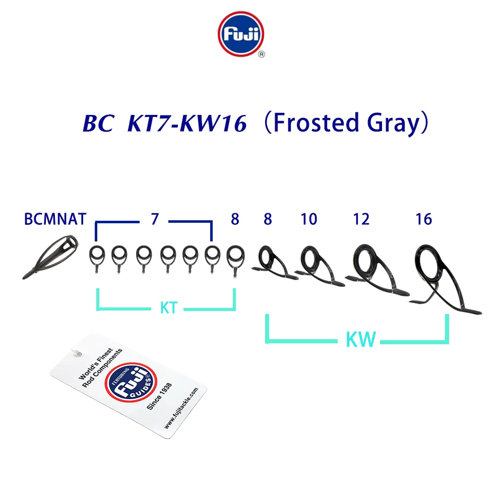 Original Fuji Guide Set KT KW O Ring For Medium Heavy Casting Fishing Rod Components Japan Made Boat Jigging Big Game Sprots