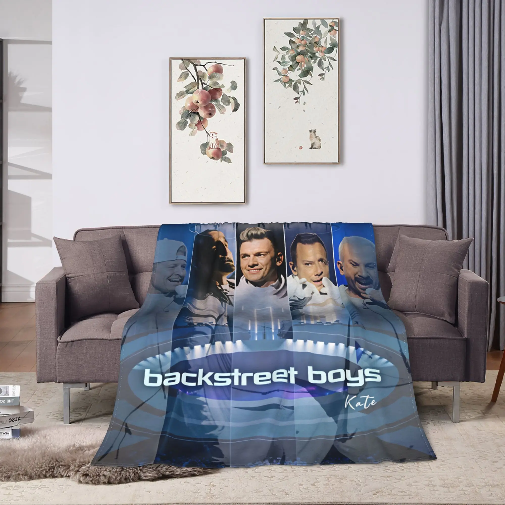 Backstreet Boys Millennium Tour Music Blanket  Camping Flannel Throw Blanket For Home Decor Soft Warm Custom DIY Bedspread Gift