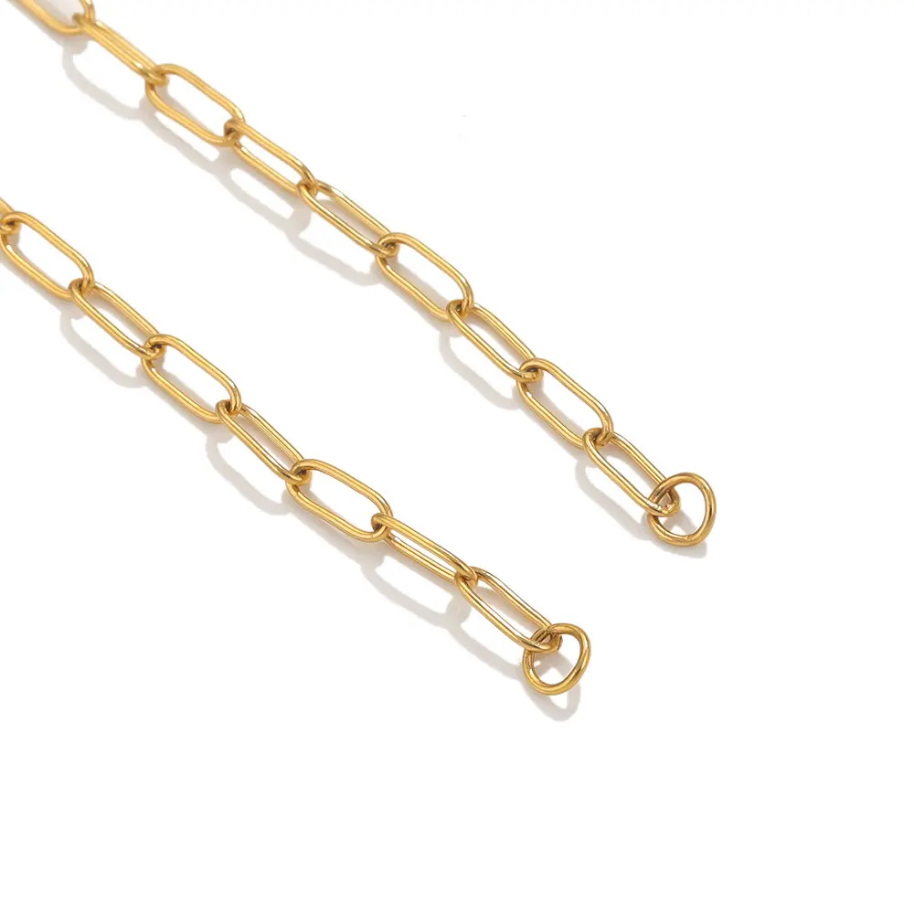 5pcs Stainless Steel Adjustable Bracelet Chains for DIY Jewellery Making