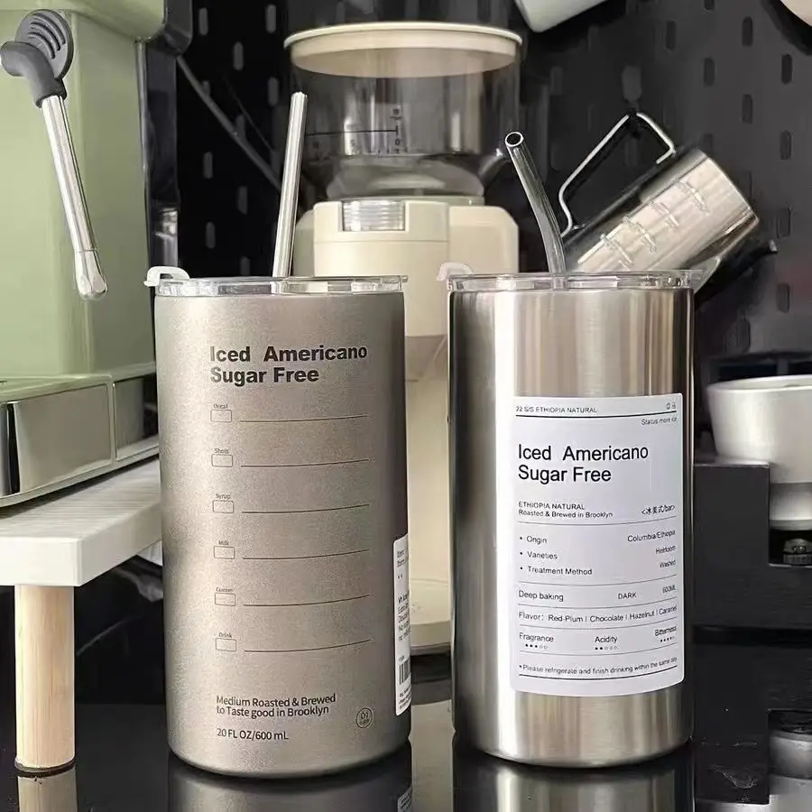 Stainless Steel Double Wall Vacuum Flask Coffee Mug, Insulated for Ice & Hot Drinks, Leak-Proof Design, Durable & Portable