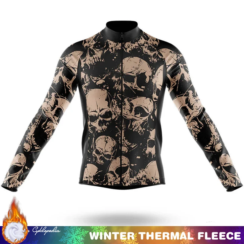 

Cycling Jumper SKULL Jersey Fleece Men's Winter Thermal Outfit Man 2026 Clothing Jackets Maillot Long Sleeve Road Bicycle Termal