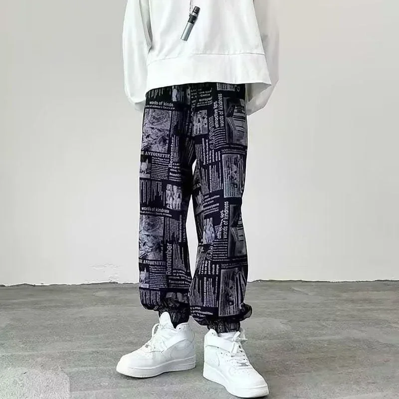 

Baggy Male Trousers Loose Streetwear Men's Casual Pants Autumn Winter Regular Fit Original Clothing Korean Style High Quality