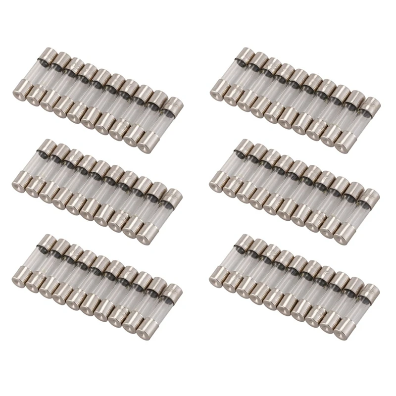 

60Pcs 250V 0.2A 200MA Quick Fast Blow Glass Fuses Tubes 5Mm X 20Mm