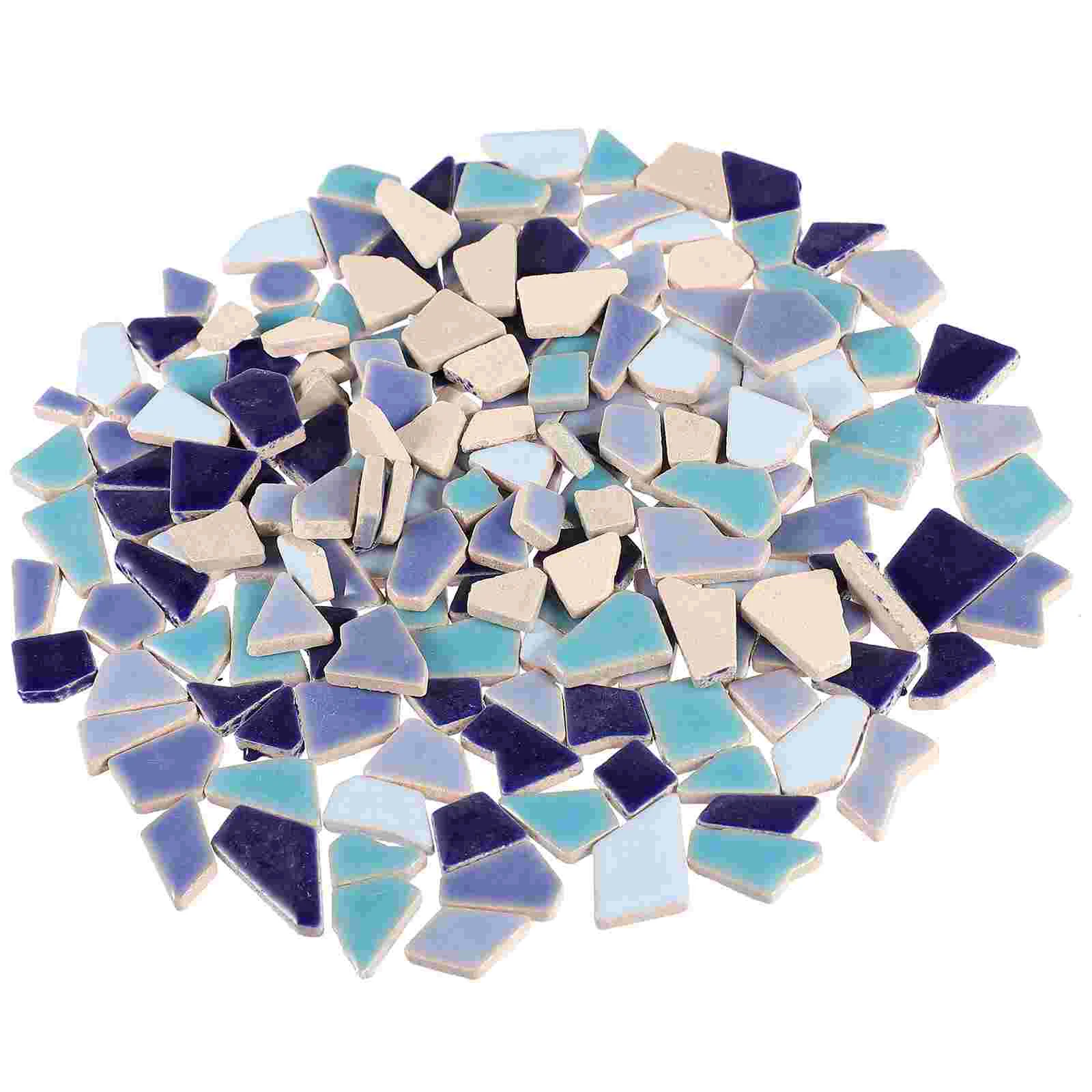 200 G Ceramic Mosaic Irregular Shape Tile DIY Stone Glazed Colorful Picture Frames