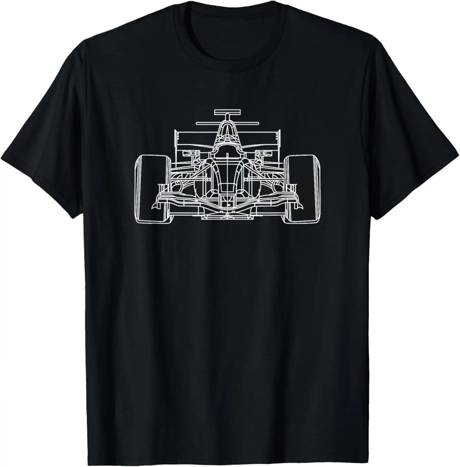 Camiseta de carreras de fórmula para conductor de coches de carreras con esquema de coches de carreras