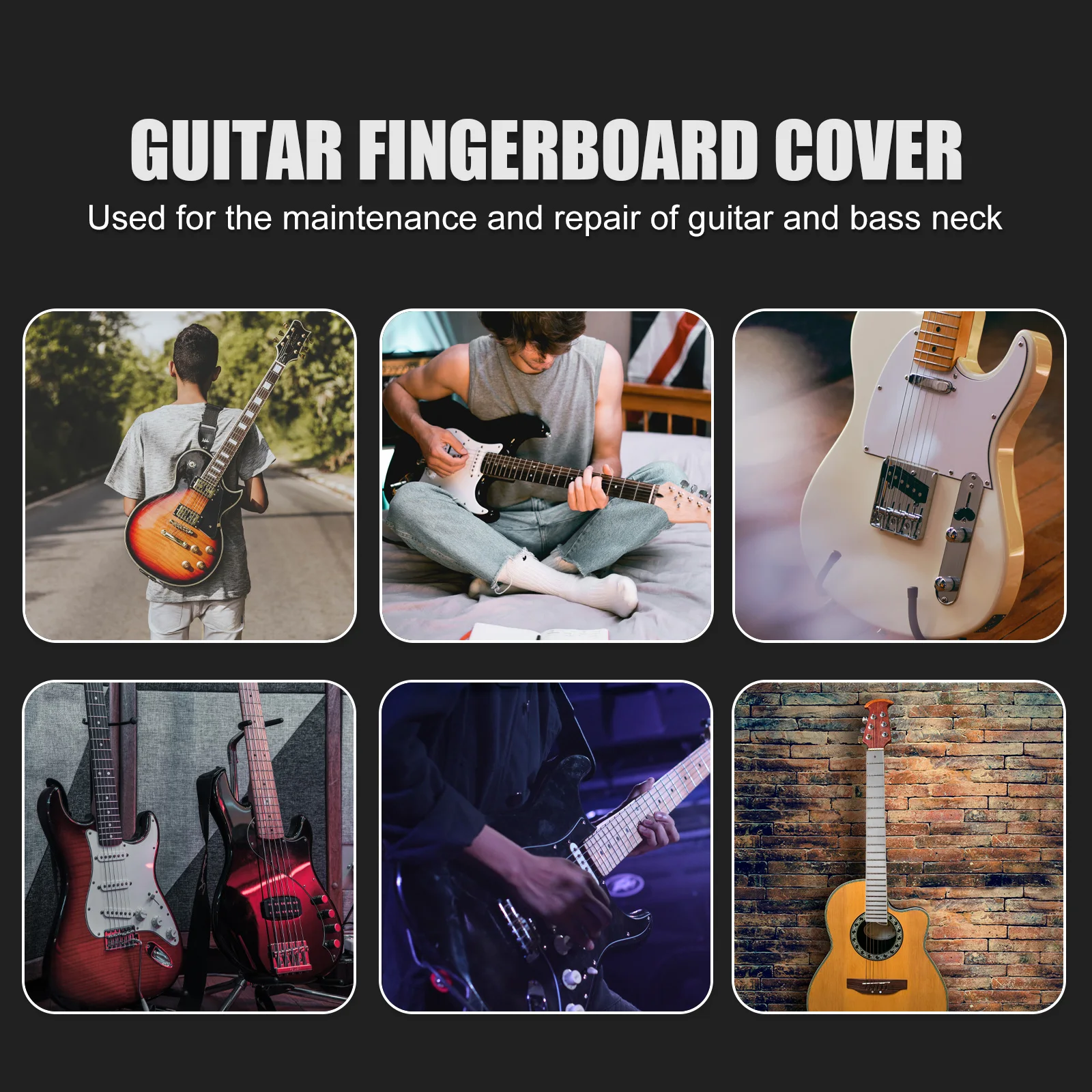 

Guitar Repair Tool Fingerboard Cover Replacement Fretboard Lid For Acoustic Folk Ukulele Durable Aluminum Cover Guitar Part