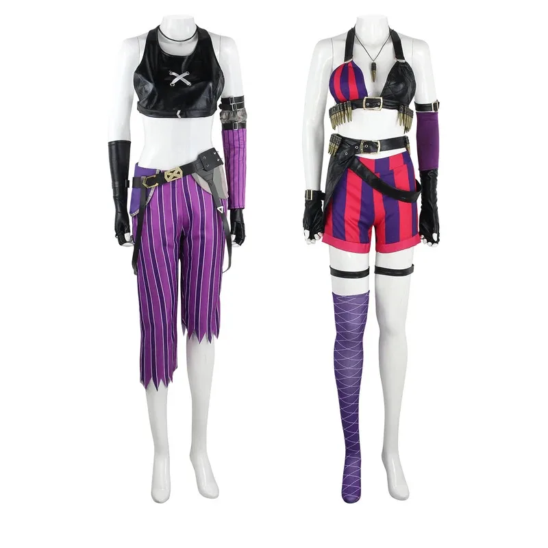 أزياء أنيمي LOL Arcane Jinx التأثيرية للنساء أزياء جامعة الأسطورة التأثيرية Jinx LOL جامعة الأساطير أزياء أنيمي Jinx