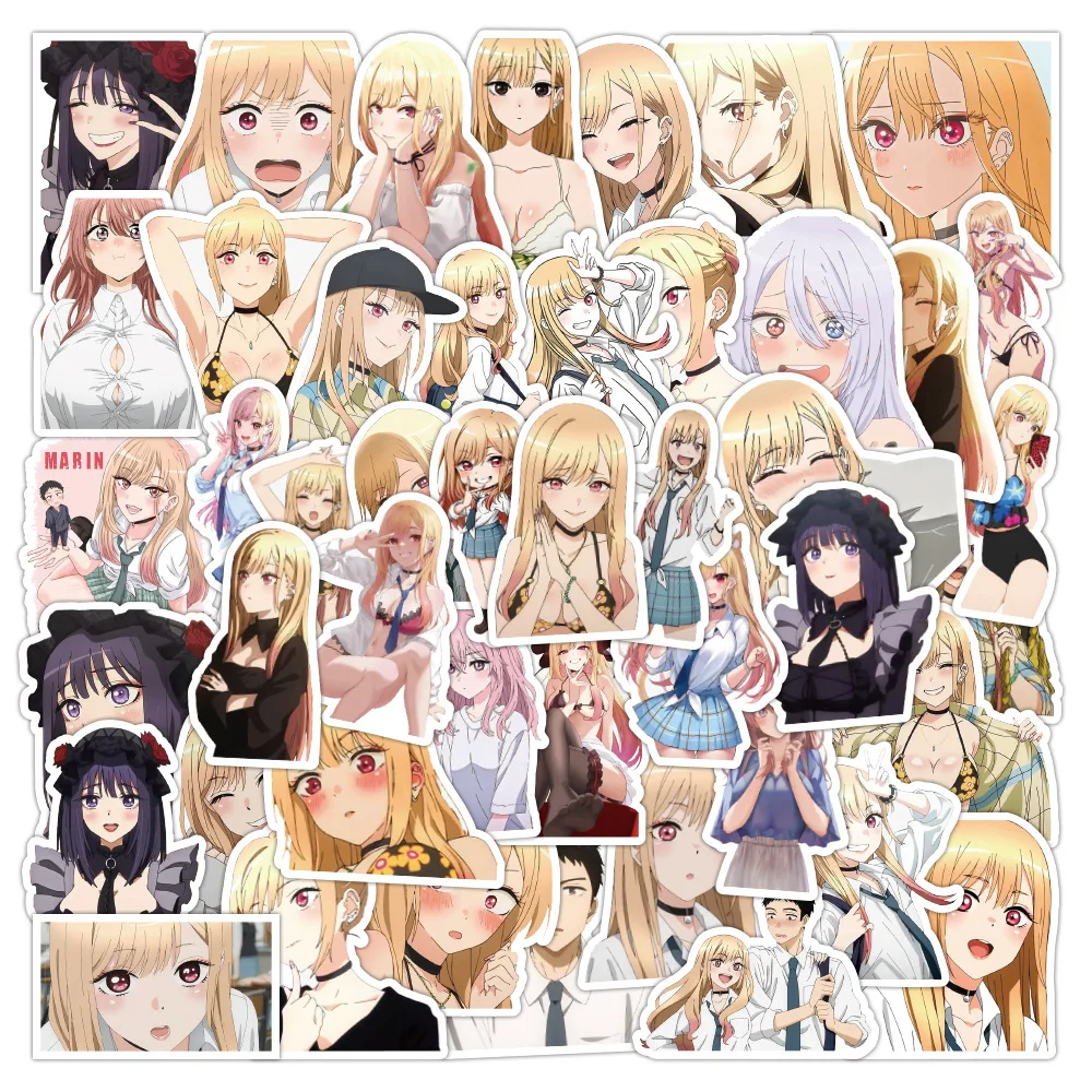 

10/30/50pcs Dressing Doll Falling In Love Cartoon Graffiti Sticker Scrapbook Diy Phone Waterproof Laptop Car Decoration Stickers