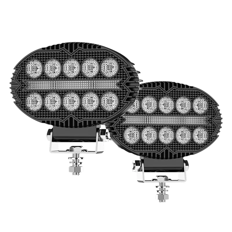 

5.5 Inch 10000LM Oval LED Work Lights Fog Lights DRL For Truck ATV UTV SUV Motorcycle Cart Trailer Boat