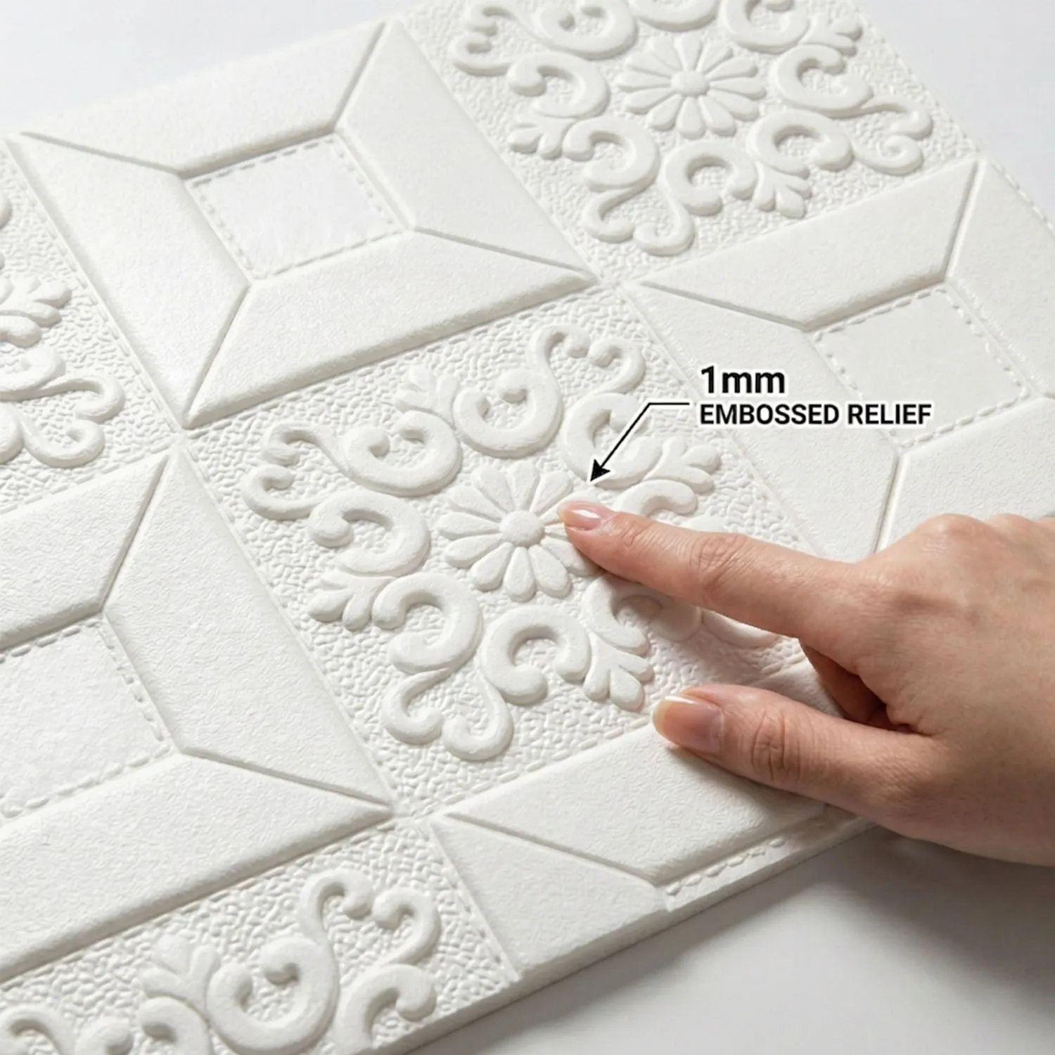 

1/5/10PCS 3D Wall Stickers Square Self-Adhesive Wallpaper Foam Anti-Fouling Ceiling Stickers Living Room Bedroom Balcony Kitchen