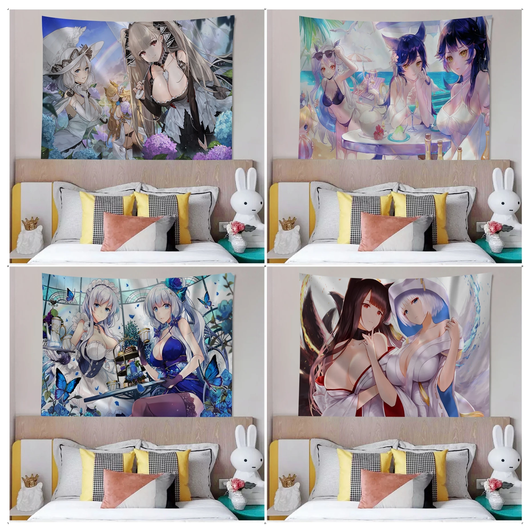 

Japan Anime Azur Lane Tapestry Colorful Tapestry Wall Hanging Bohemian Wall Tapestries Mandala Wall Hanging Sheets