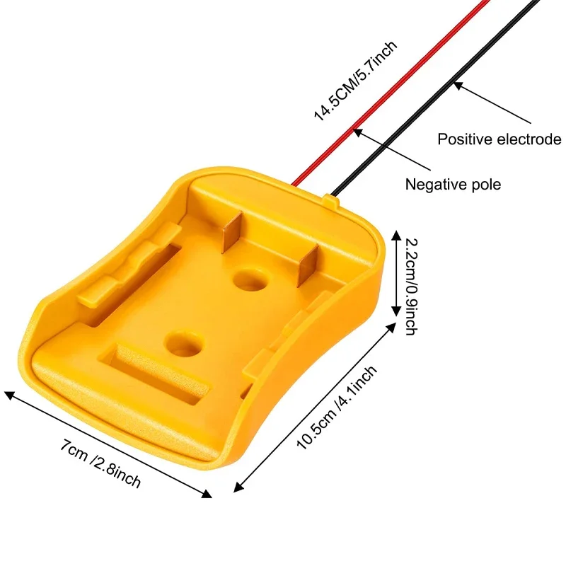 Adaptador de batería para Dewalt, adaptador de potencia máxima de 18V/20V, conector convertidor de batería DIY, 12 AWG, herramientas eléctricas para